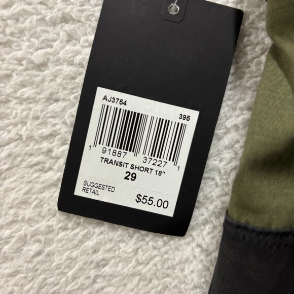 NWT Hurley Mens 29 (32") Transit 18" Walk Outdoor Hybrid Short Green Black - Picture 7 of 7